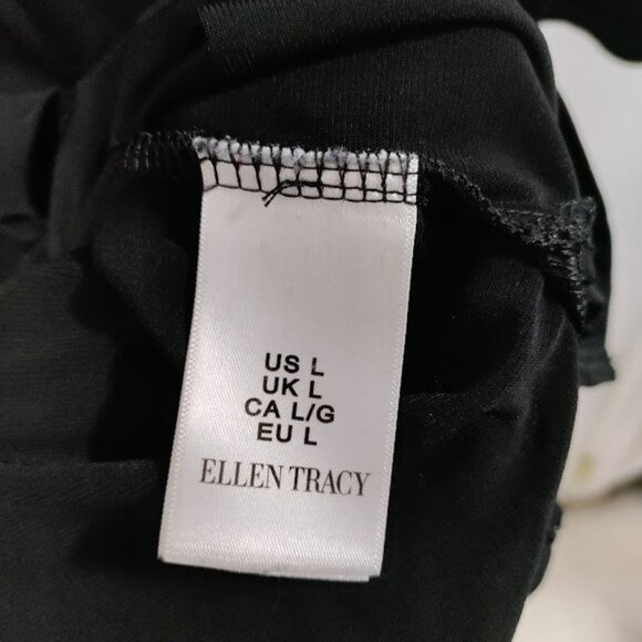 Ellen Tracy V-Neck Tunic with3/4 Sleeves Choker Accent L - Picture 8 of 14